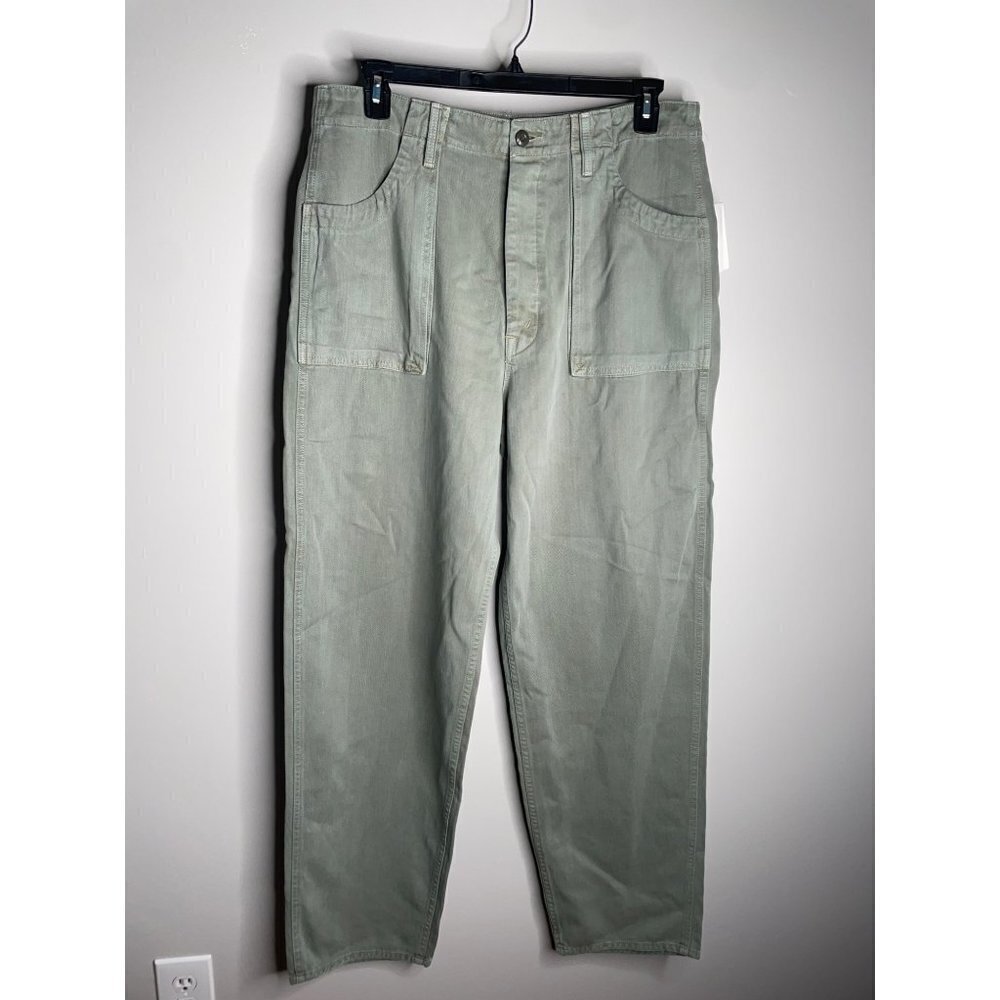NWT Mother Army Green High Waisted Curbside Utility Sneak Spoiler Alert Size 34 - Picture 5 of 7